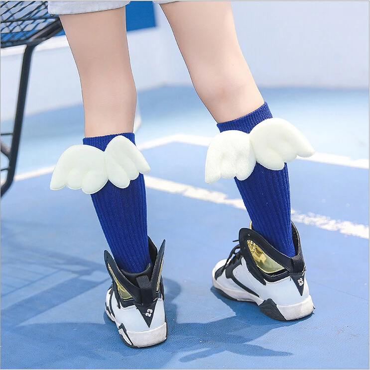 Angel Wings Fashion Kids Girls Stocking Knee Socks Baby Boys Princess Tube Cotton 1-10 Years | Детская одежда и обувь