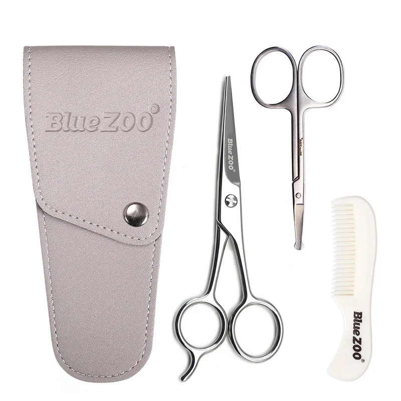 Men's Beard Mustache Scissors and Comb Set Kit for Men Care -3Pieces | Красота и здоровье