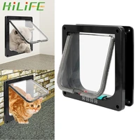 hilife pet supplies 4 way lockable dog cat kitten door security flap door animal small pet cat dog gate door