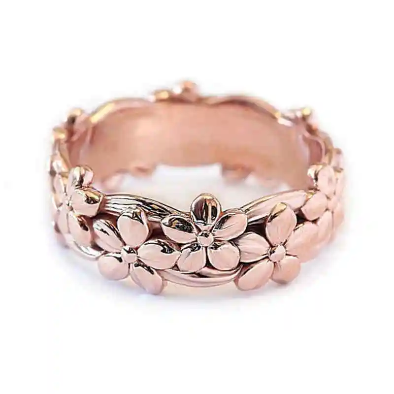 

Women's Flower Appendage Flower Ring Retro Skeleton Personality Open Ring Daisy Floral Plum Blossom Wedding Band Ring Jewelry