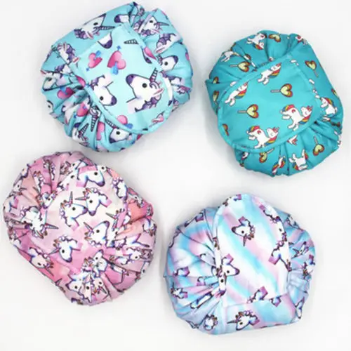 Для женщин с единорогом Drawstring Косметика хранение туалетных принадлежностей