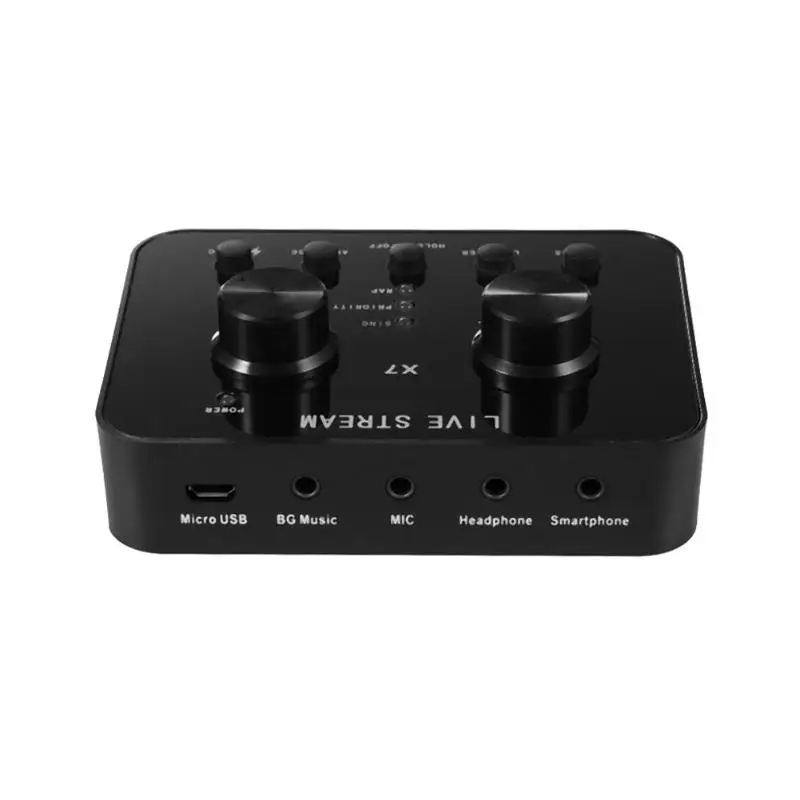 X7 PC аудио USB гарнитура микрофон веб трансляция звуковая карта развлекательные