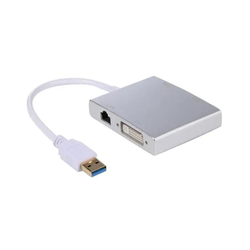 USB3.0 к HDMI VGA DVI RJ45 концентратор для сети Ethernet LAN адаптер конвертер провода |