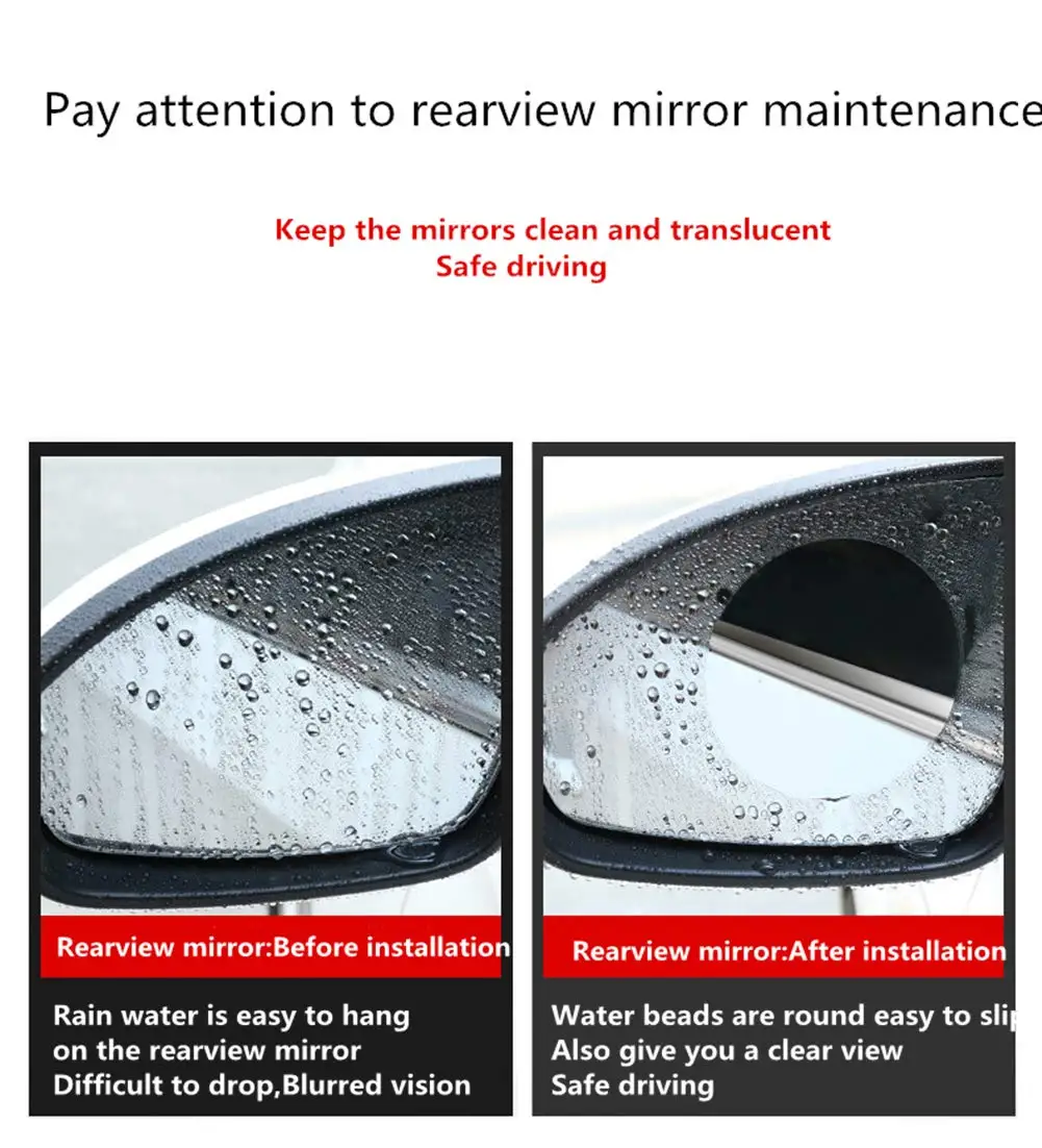 Дропшиппинг 2шт Автомобильное зеркало заднего вида водостойкая пленка защитная