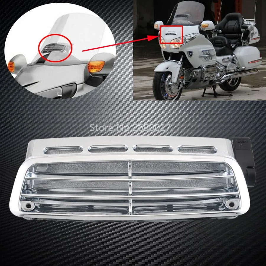 Новый хромированный мотоцикл ветровое стекло поток вентиляционное отверстие