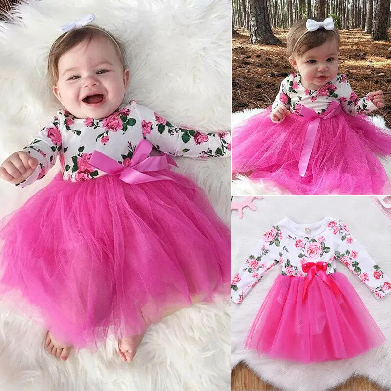 Emmababy детские для маленьких девочек с красивым цветочным рисунком летний длинным