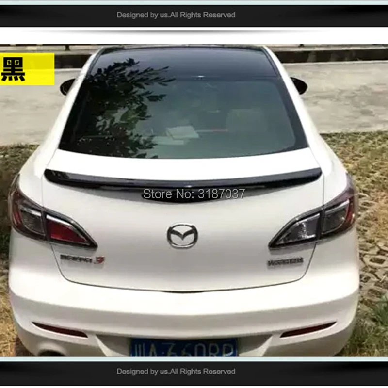 Спойлер для Mazda 3 2010 2013 АБС пластик Неокрашенный задний спойлер на крыло крышу