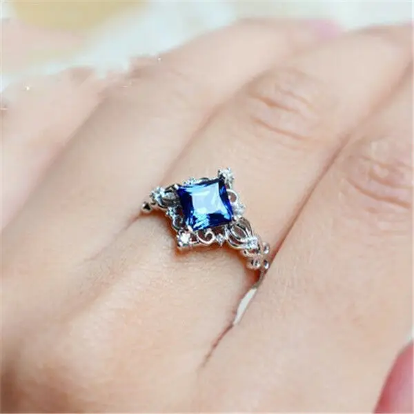 Women Ring Blue Fashion Men Wedding Party Size 6-10 delicate grace Popular fashion Classic Sweet Anniversary | Украшения и