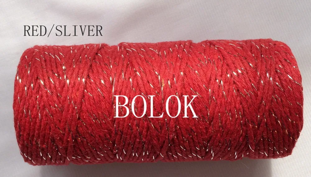 

12pcs/lot add all kinds metallic Cotton Baker twine for gift packing (11 kinds color)sliver twine,copper twine,red twine