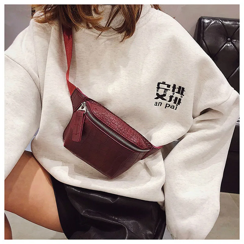 Поясная Сумка для женщин из искусственной кожи поясная сумка модный ремень