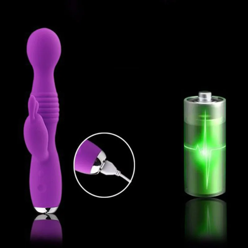 USB Вращающийся вибратор кролик точка G Электрический 10 Частотный силиконовый для