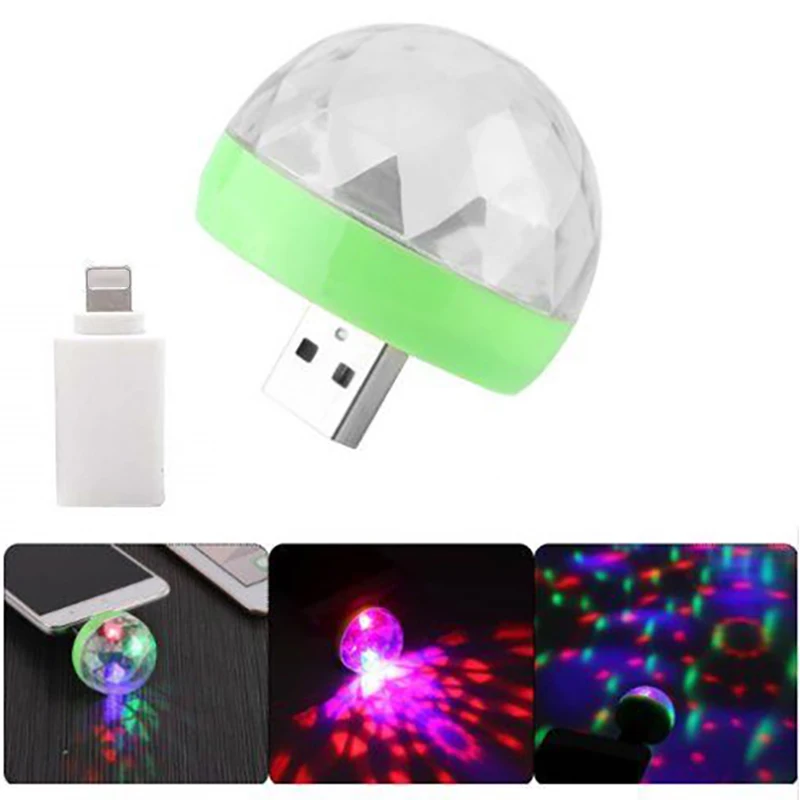 Мини USB светодиодные лампы для вечеринок портативный кристалл магический шар