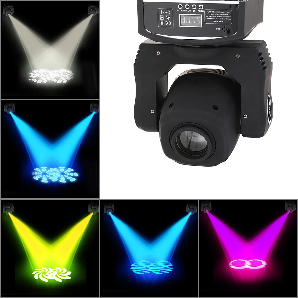 60 Вт LED 8 Gobos видов цветов сценическое освещение движущийся головной свет RGBW 9/11