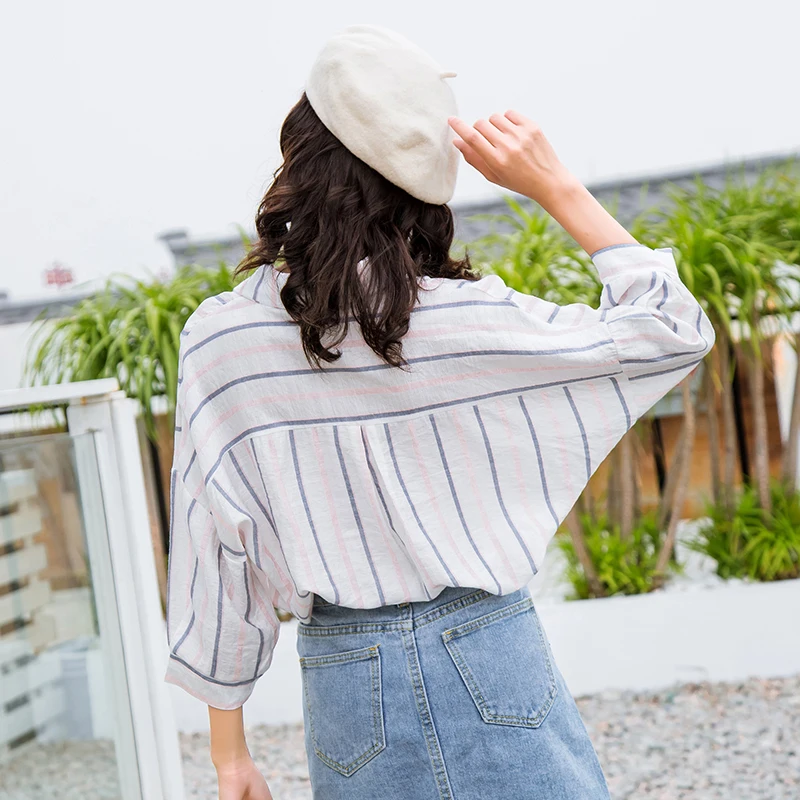 2019 Новинка весны элегантный дизайн Для женщин рубашки три четверти рукав