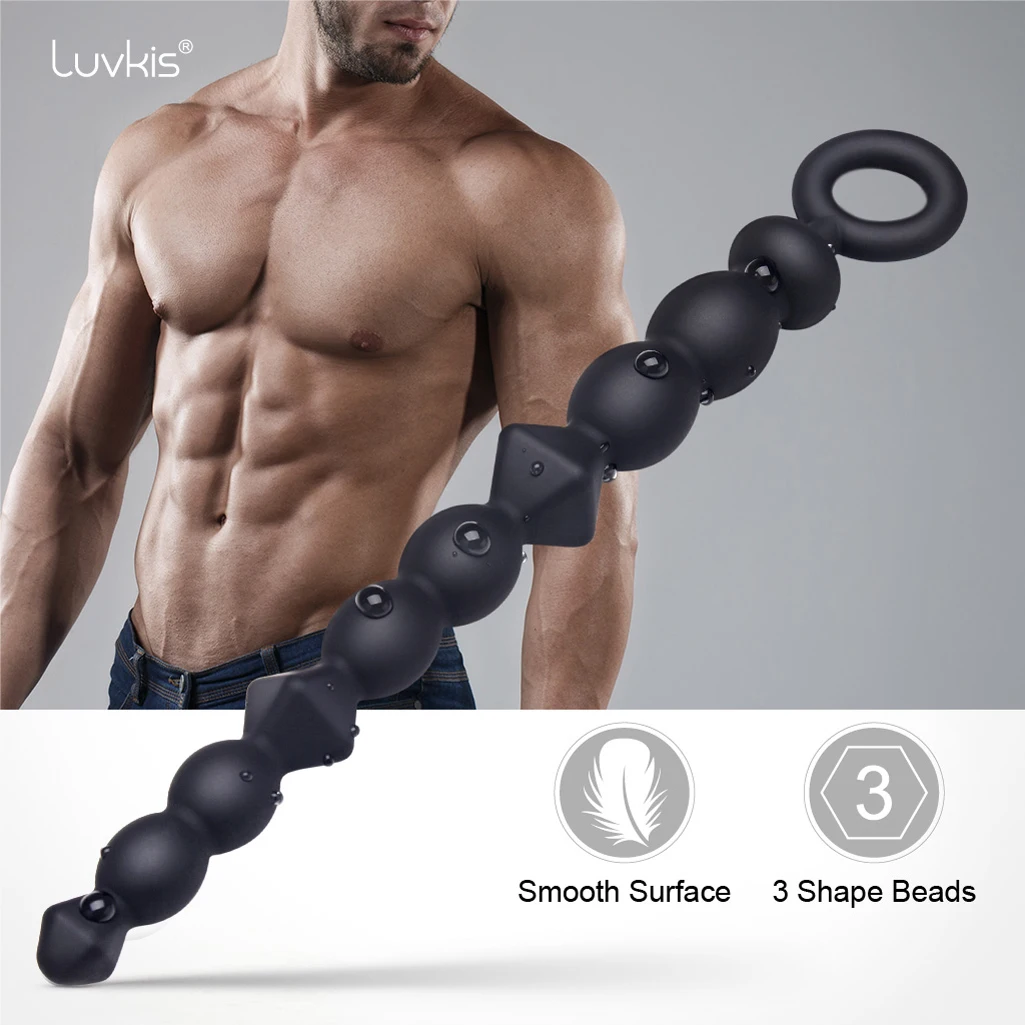 Luvkis Anal Sex Toys Prostate Massager Beads 100% Silicone Balls | - Фото №1