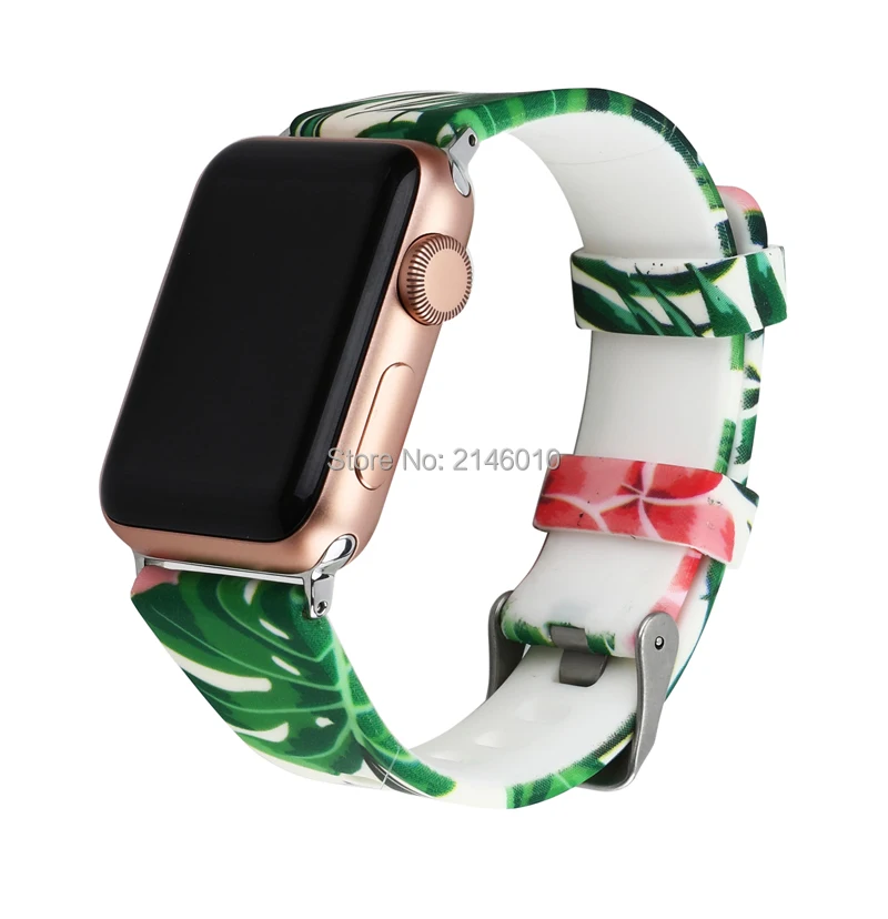 Резиновый ремешок для наручных часов силиконовый correa Apple Watch 44 мм 42 38 40 спортивный