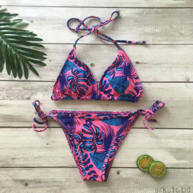 Бикини сексуальный бандаж женский купальник пляжная одежда 2 предмета бикини