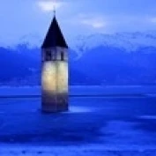 Lago Di Resia церковь Тироль постер с Италией печать (18x6)|Таблички и знаки| |