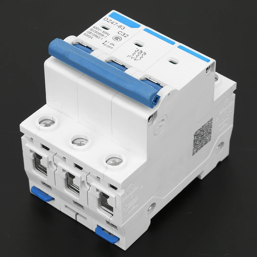 DZ47 63 3P 32A 400V защита от утечки земли автоматический выключатель