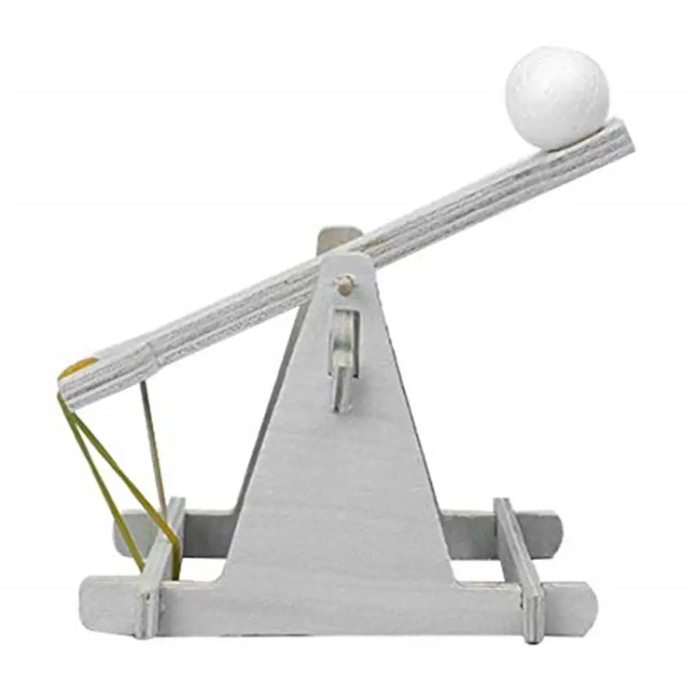 None Children Scientific Experiment DIY Trebuchet Toy Model Wooden Catapult Kits |