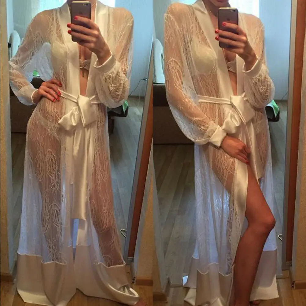 

Sexy Lingerie Women Lace Robe Dress Babydoll Nightdress Nightgown Sleepwear A