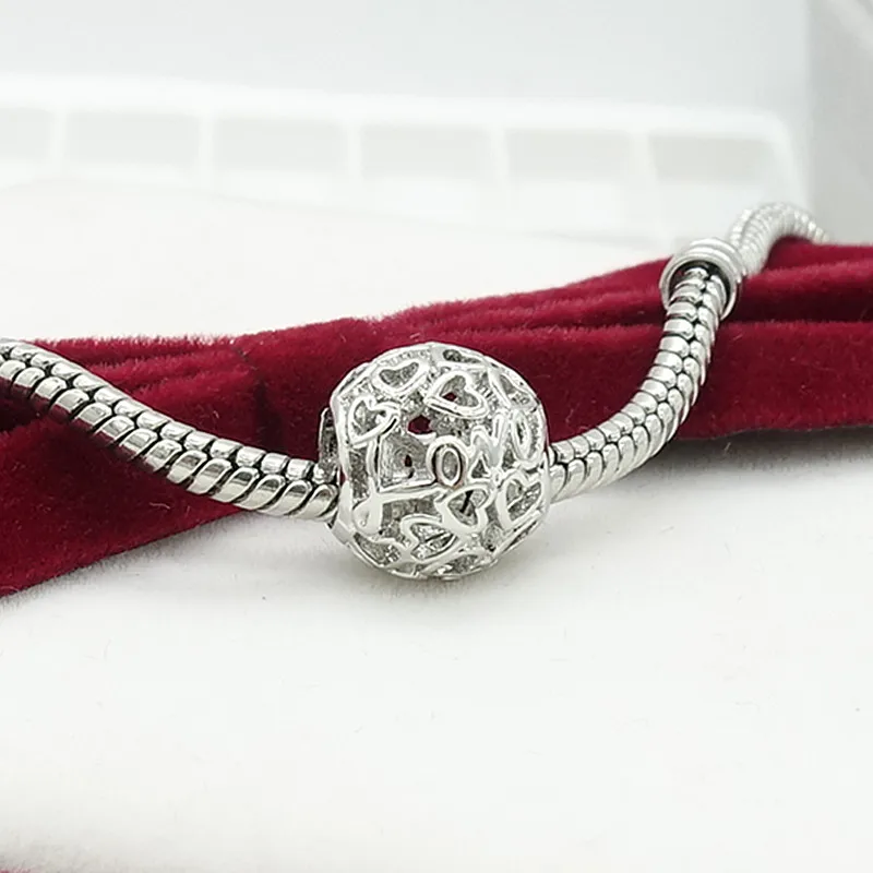TTBEADS 1 шт серебро/золото любовь Круглый CZ Европейский Шарм бусы подходят 925
