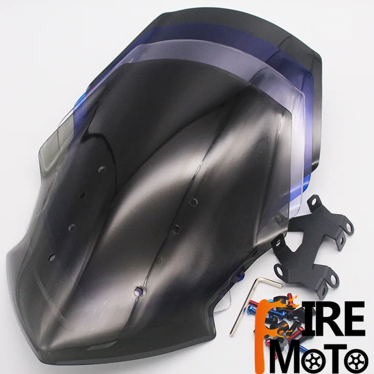 Козырёк ветрового стекла мотоцикла для YAMAHA FZ07 MT07 MT 07 2018 2019 18 19|Козырьки от ветра и