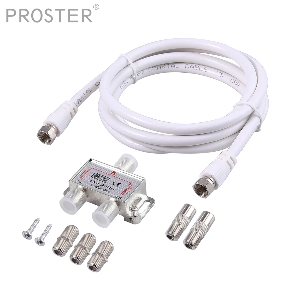 PROSTER 2 полосный HD цифровой коаксиальный сплиттер двунаправленный для MoCA 5 2500 МГц