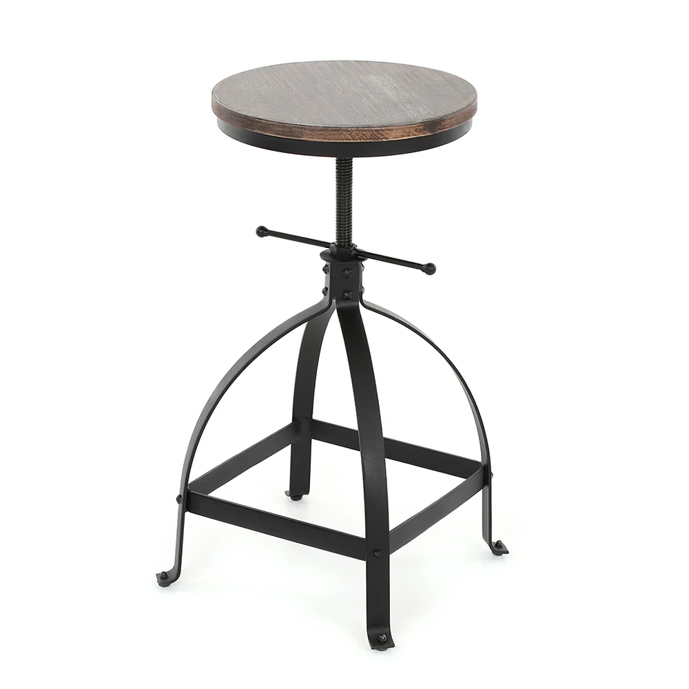 

IKayaa промышленный стильный барный стул регулируемая высота Поворотный кухонный обеденный для завтрака стул натуральный сосновый верх барн...