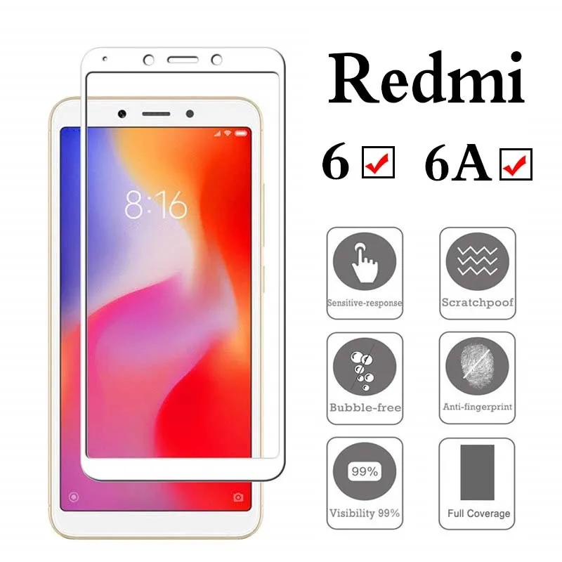 Закаленное стекло для Xiaomi Redmi 6a защита экрана 6 Xiomi Xaomi Xiami Mi Remi A6 A Mi6 Redmi6a Redmi6 Mi6a