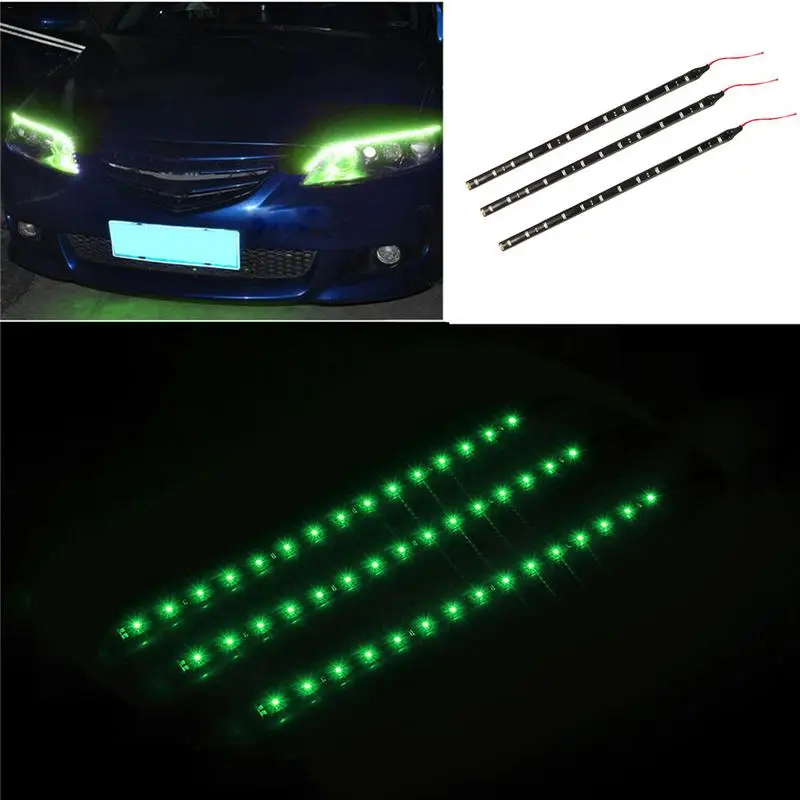 3 шт. мощная 30 см Водонепроницаемая светодиодная лента 5050 SMD для автомобилей