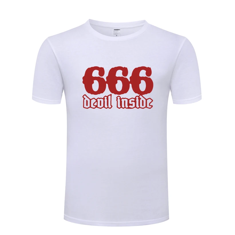 666 Devil Inside Funny Creative Mens Men T Shirt Tshirt 2018 New Short Sleeve O Neck Cotton Casual T-shirt Top Tee | Мужская одежда