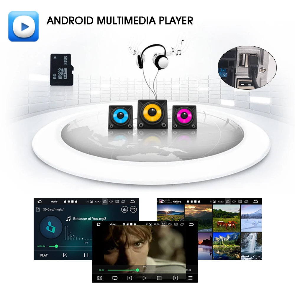 Автомагнитола 7 дюймов Android 8 0 Sat Navi DAB + OBD RDS WiFi 3G радио DVR стерео Bluetooth GPS навигация