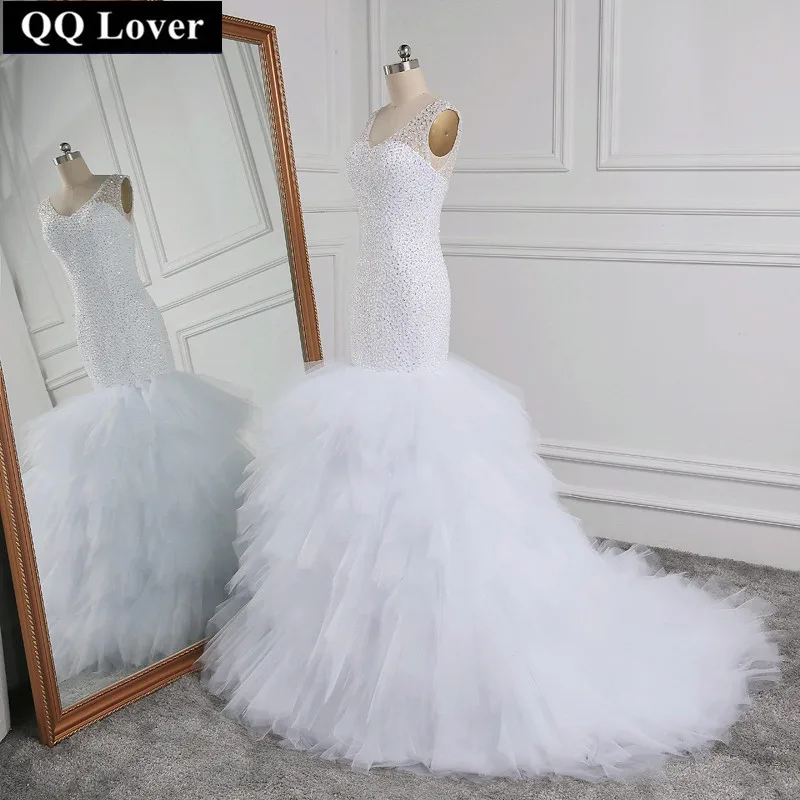 Женское свадебное платье с бусинами QQ Lover роскошное сексуальное невесты в