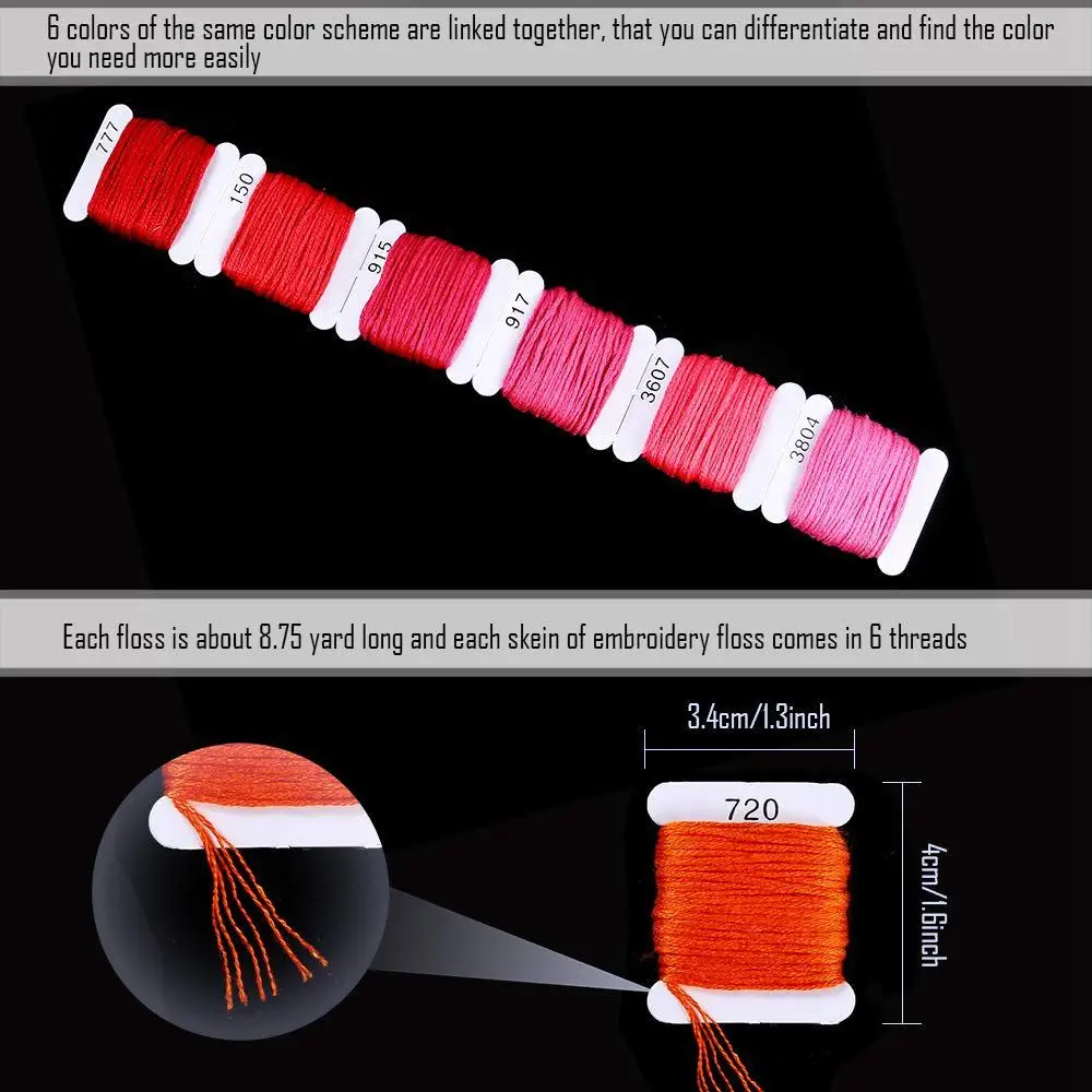 Вышивка нить с органайзером коробка для хранения 48 цветов вышивка нитей и 2