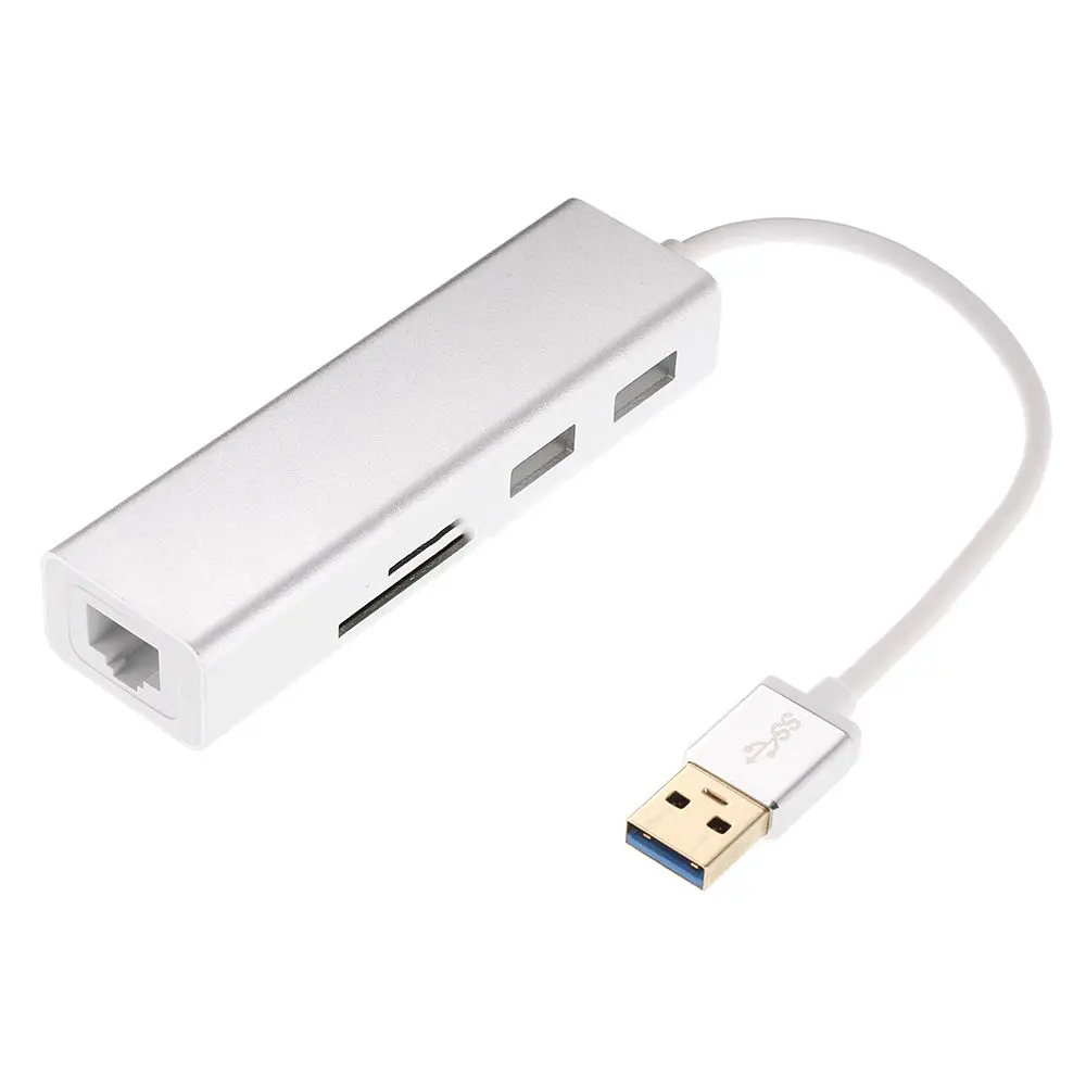 IG aluminum USB3.0 для RJ45 Gigabit Ethernet сетевой адаптер LAN порт USB 2 0 SD TF ридер концентратор