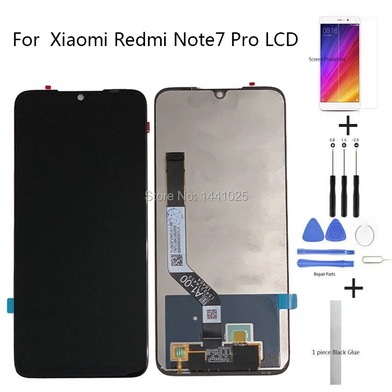 Сменный экран дисплея для Xiaomi Redmi Note 7 ЖК сенсорный 6 3 дюйма черный экран|Экраны