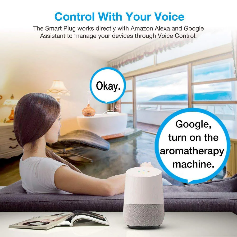 Умный удлинитель с Wi Fi сетевой фильтр несколькими розетками совместимый Alexa IFTTT