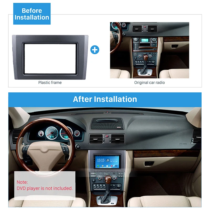 Harfey Great 2 DIN рамка Автомобильный GPS Авторадио Стерео Fascia Для 2004 2005-2013 Volvo XC90 DVD панель