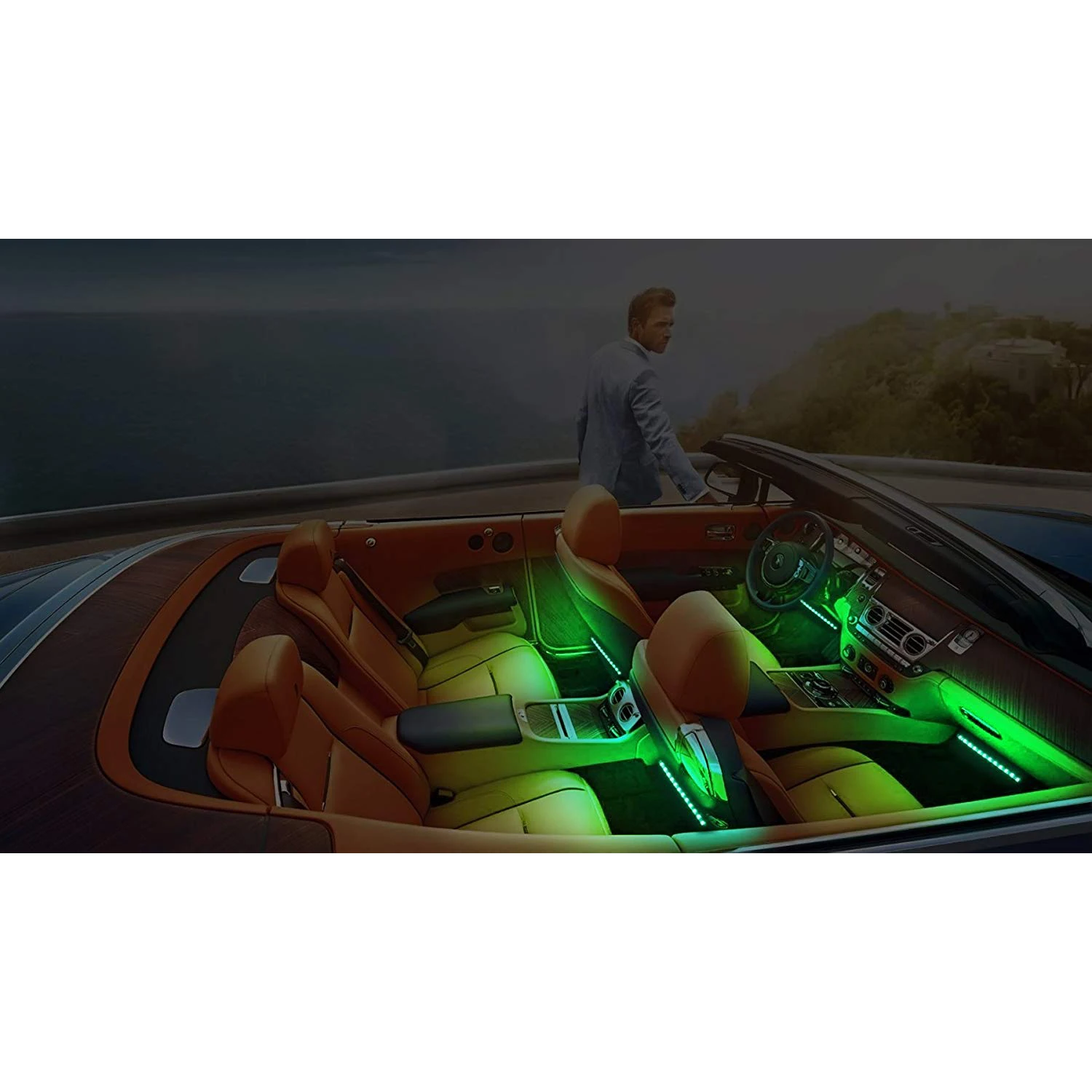 12V светодиодные полосы освещение для салона автомобиля с регулируемой яркостью