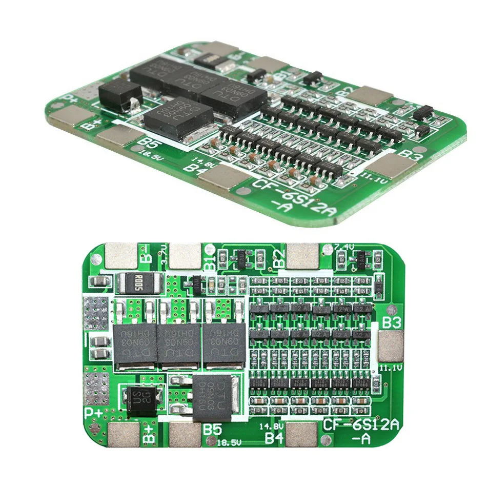 6S 15A 24V PCB плата защиты BMS для 6 модулей литий ионных и литиевых батарей