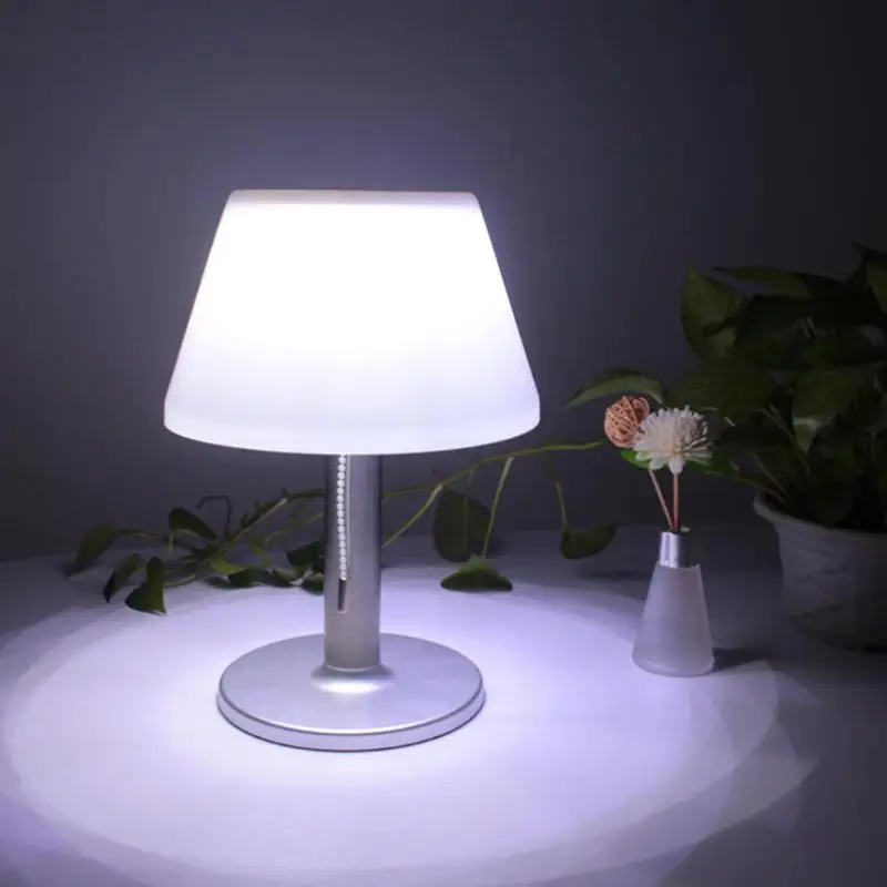 10 LED Солнечный Свет управления настольная лампа из нержавеющей стали