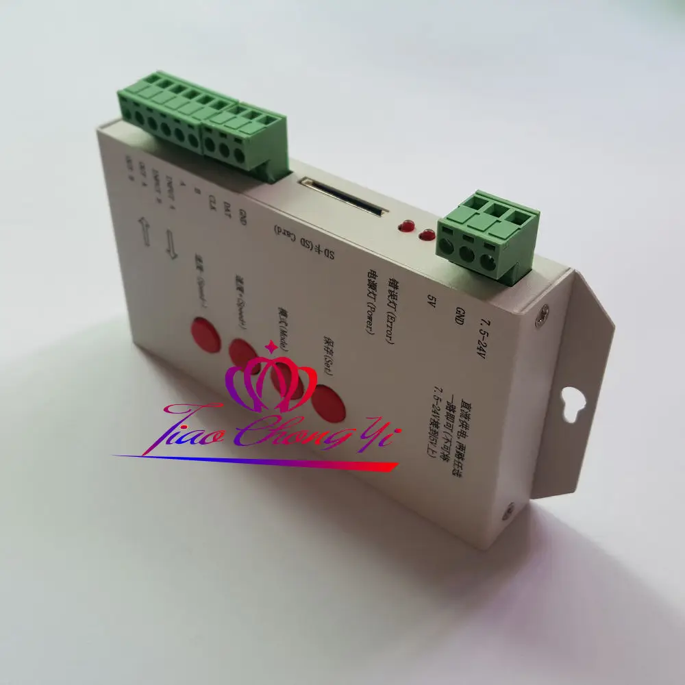 T1000S DMX 512 RGB Светодиодная лента Pixel контроллер sd-карта WS2812B WS2811 6803 SK6812 | Освещение