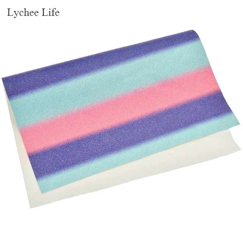 Lychee Life Rainbow A4 ткань из искусственной кожи для шитья одежды аксессуары Сделай Сам