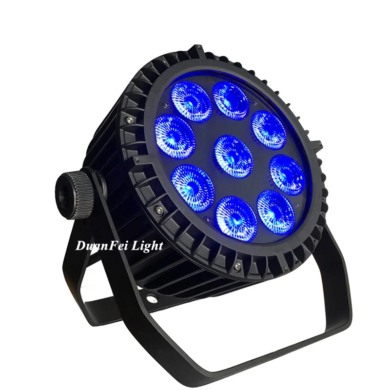 8 шт. led wash par 9x18 Вт тонкий 6 в 1 Наружный 9x18watt светодиодный прожектор с мультичипом
