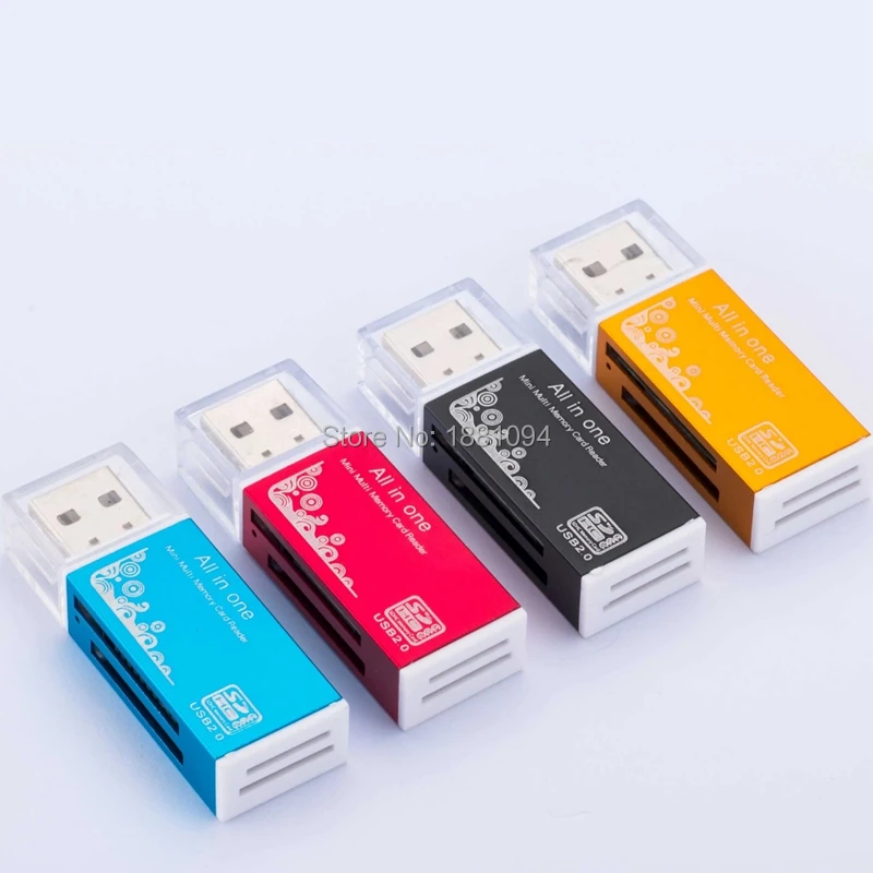Считыватель карт памяти SD 100 шт./лот Multi in 1 для Pro Duo Micro TF M2 MMC SDHC MS|Картридеры| |