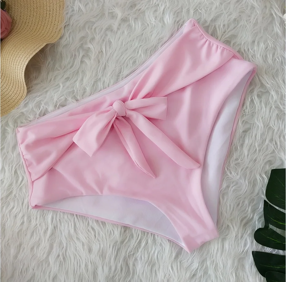 Женские сексуальные бикини шорты Купальники Модные однотонные повязки