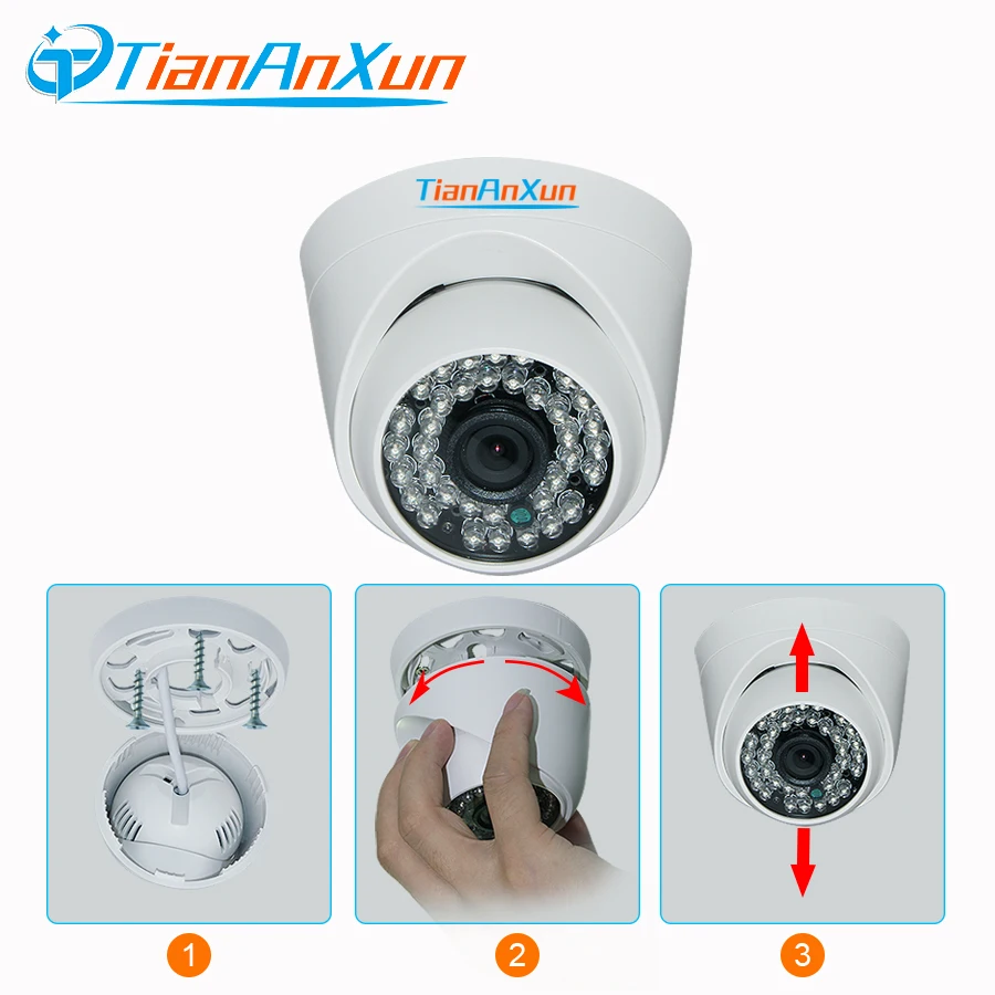 IP камера Tiananxun 1080P HD с широкоугольным объективом домашняя купольная