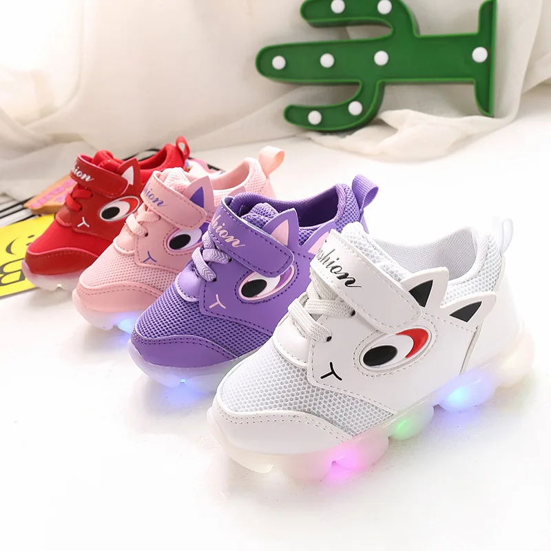Size21-30 Легкая спортивная обувь 2019 г. весенне-Осенняя детская с мягкой подошвой для