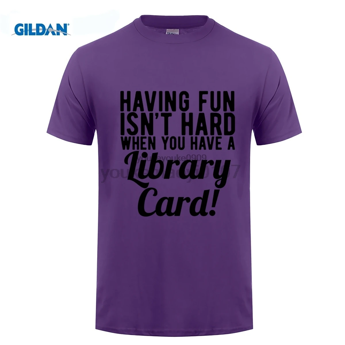 GILDAN Have Fun не трудно когда у вас есть футболка с книжной картой мужские рубашки в